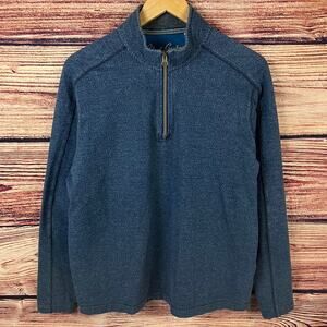 Robert Graham Dark Blue Quarter Zip Pullover Long Sleeve